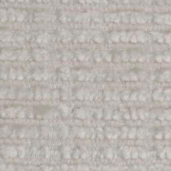Woven fabric texture, light gray, repeating rounded node pattern with horizontal lines, dense matte finish, possibly wool blend, p11 collection.